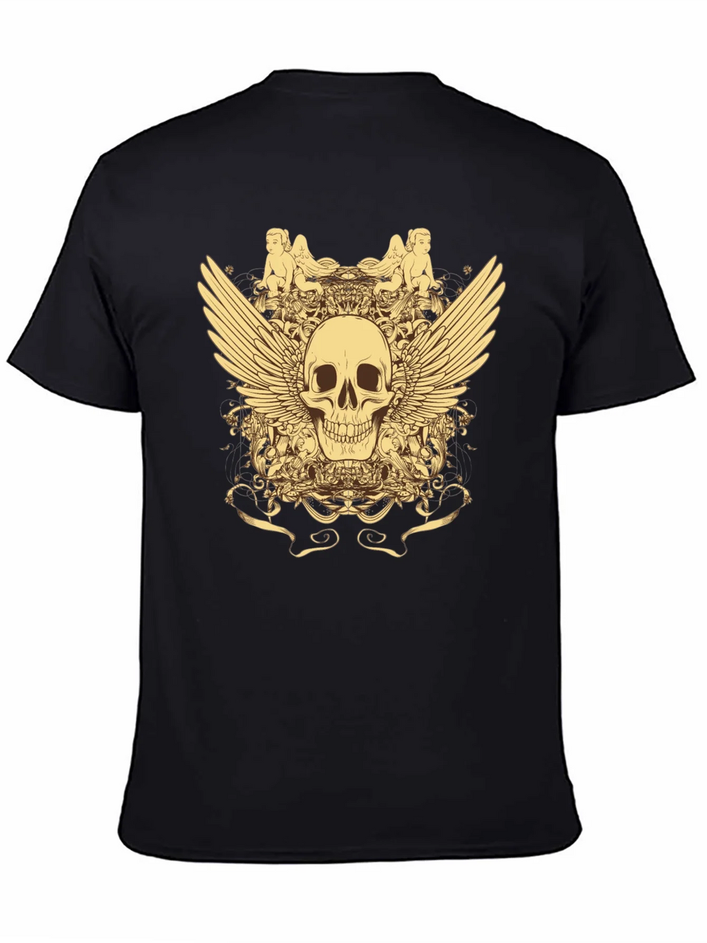 Skull & Wings Graphic T-Shirt - Black product image 4