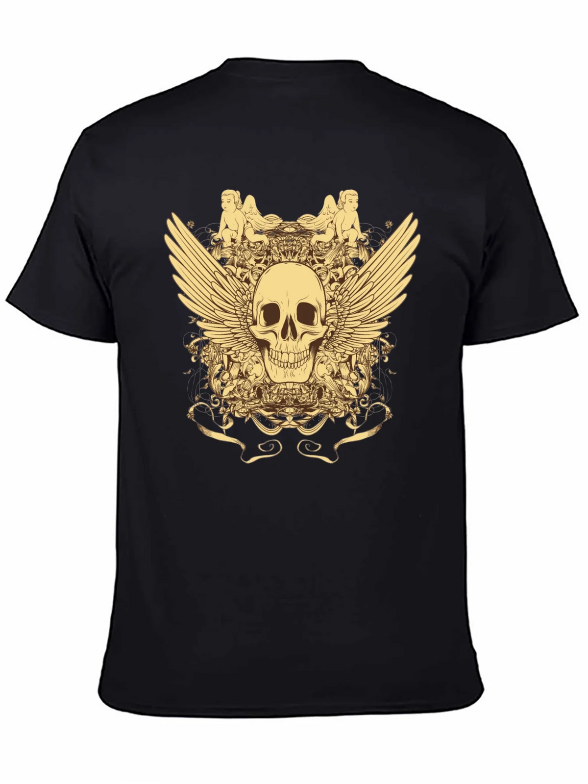 Skull & Wings Graphic T-Shirt - Black product image 4