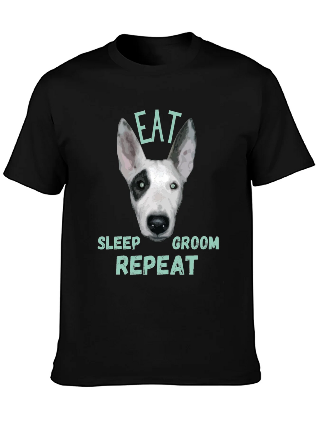 Eat Sleep Groom Repeat Dog T-Shirt product image 3