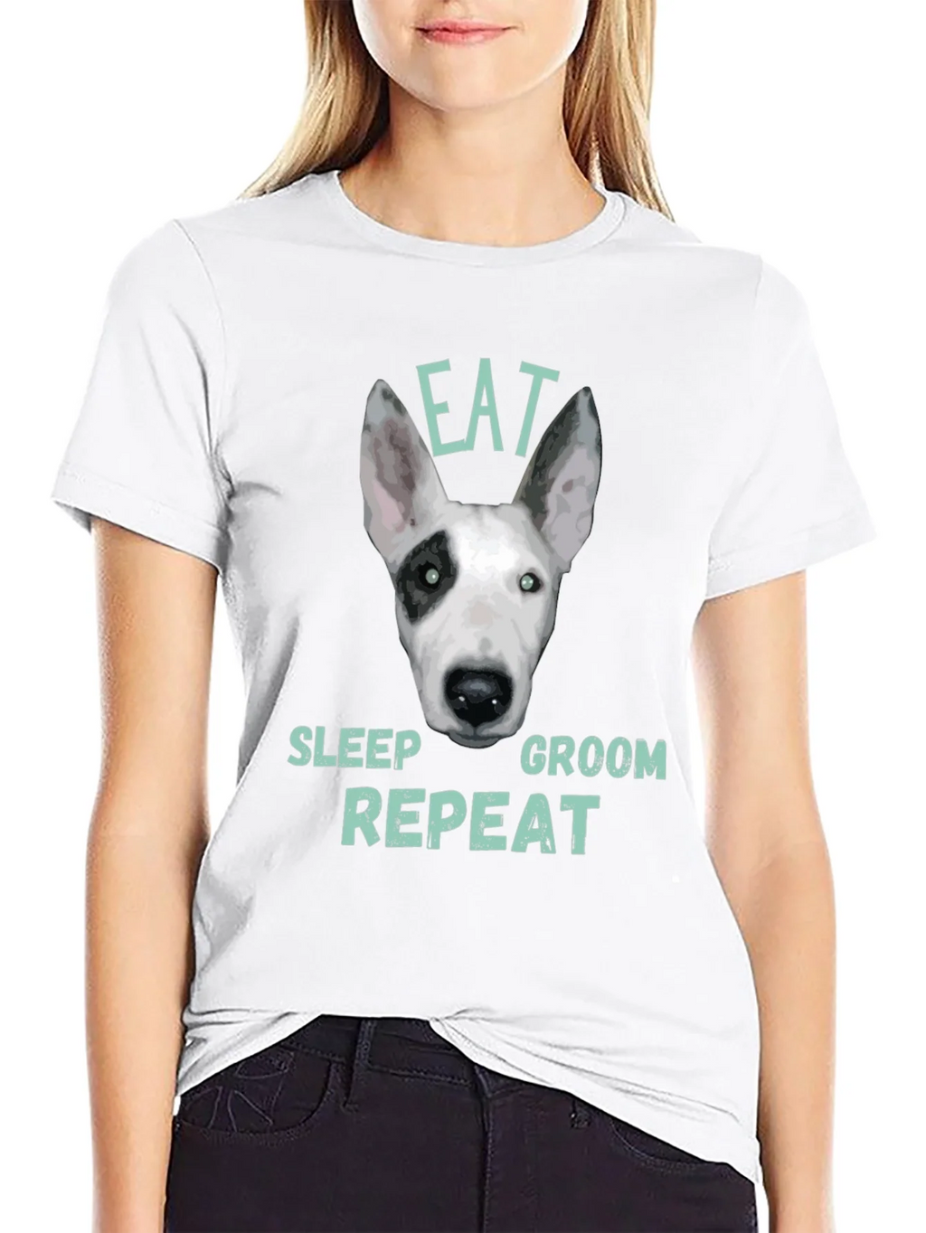 Eat Sleep Groom Repeat Dog T-Shirt product image 8
