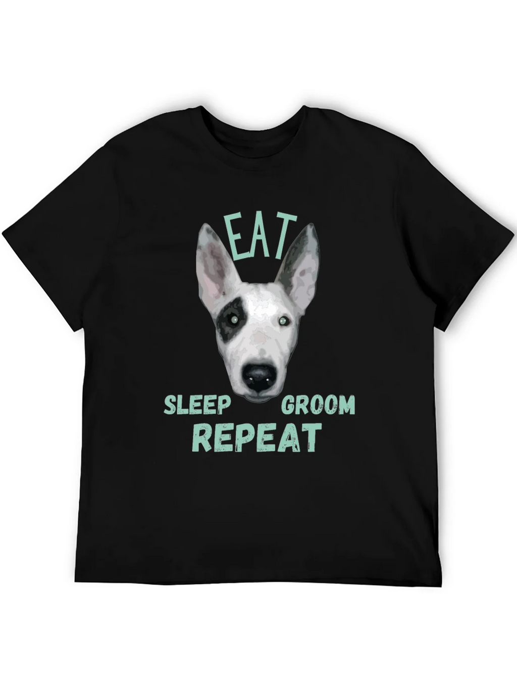 Eat Sleep Groom Repeat Dog T-Shirt product image 5