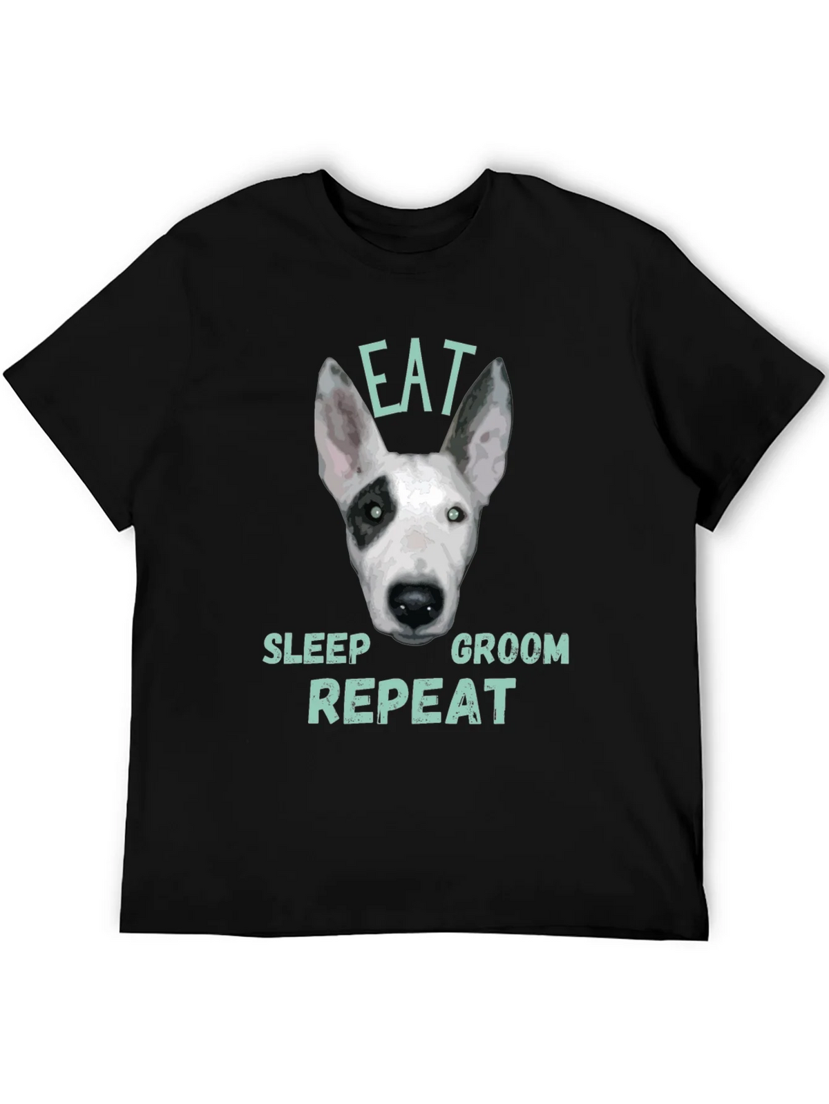 Eat Sleep Groom Repeat Dog T-Shirt product image 5