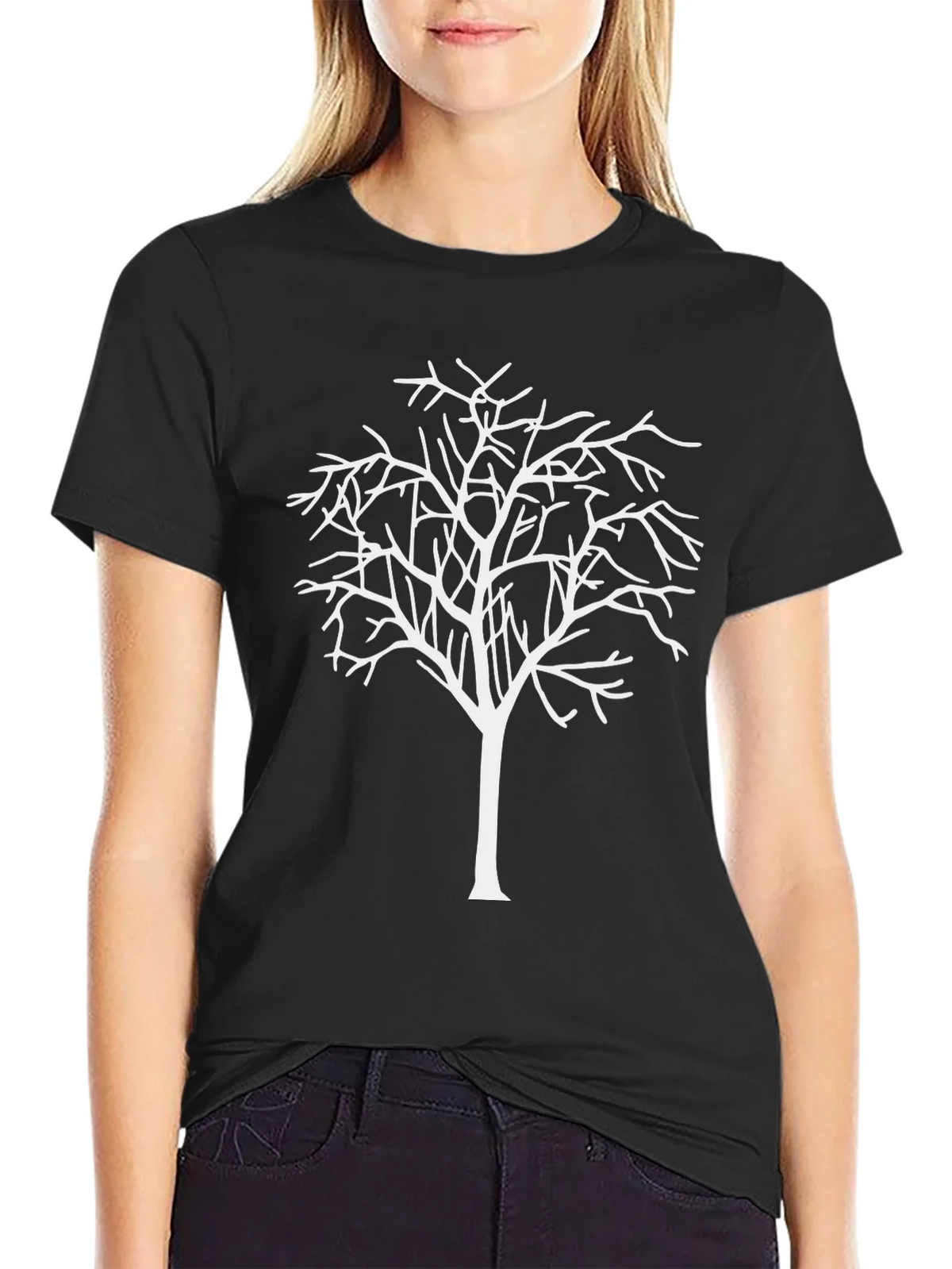 Minimalist Tree Graphic Tee - Black product image 2