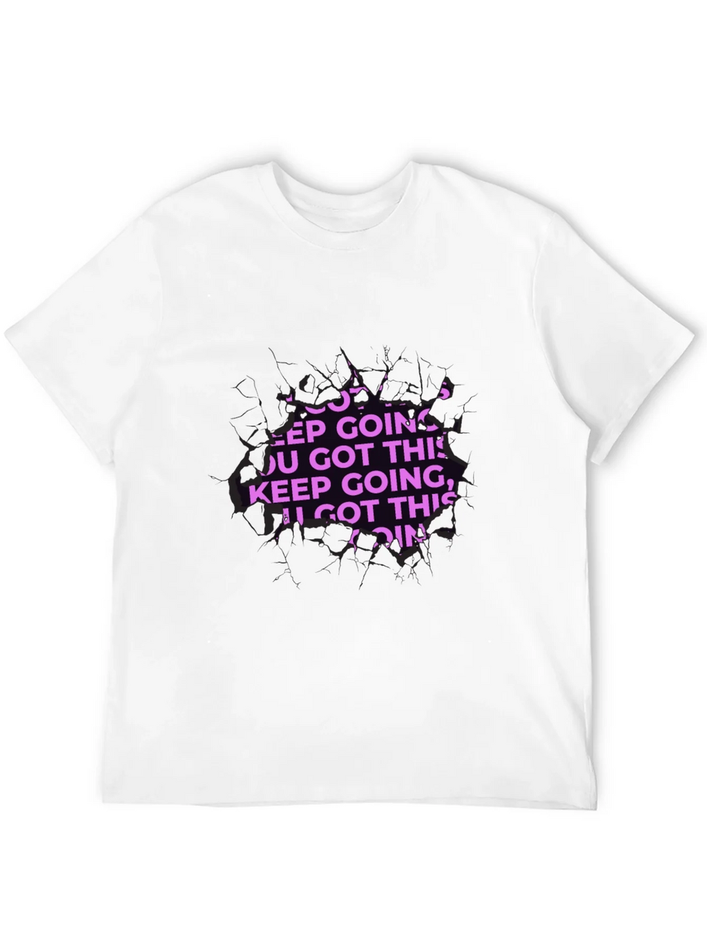 Motivational Keep Going Graphic Black T-Shirt product image 11