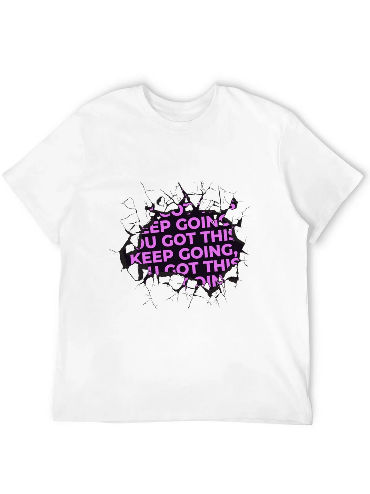 Motivational Keep Going Graphic Black T-Shirt product image 11