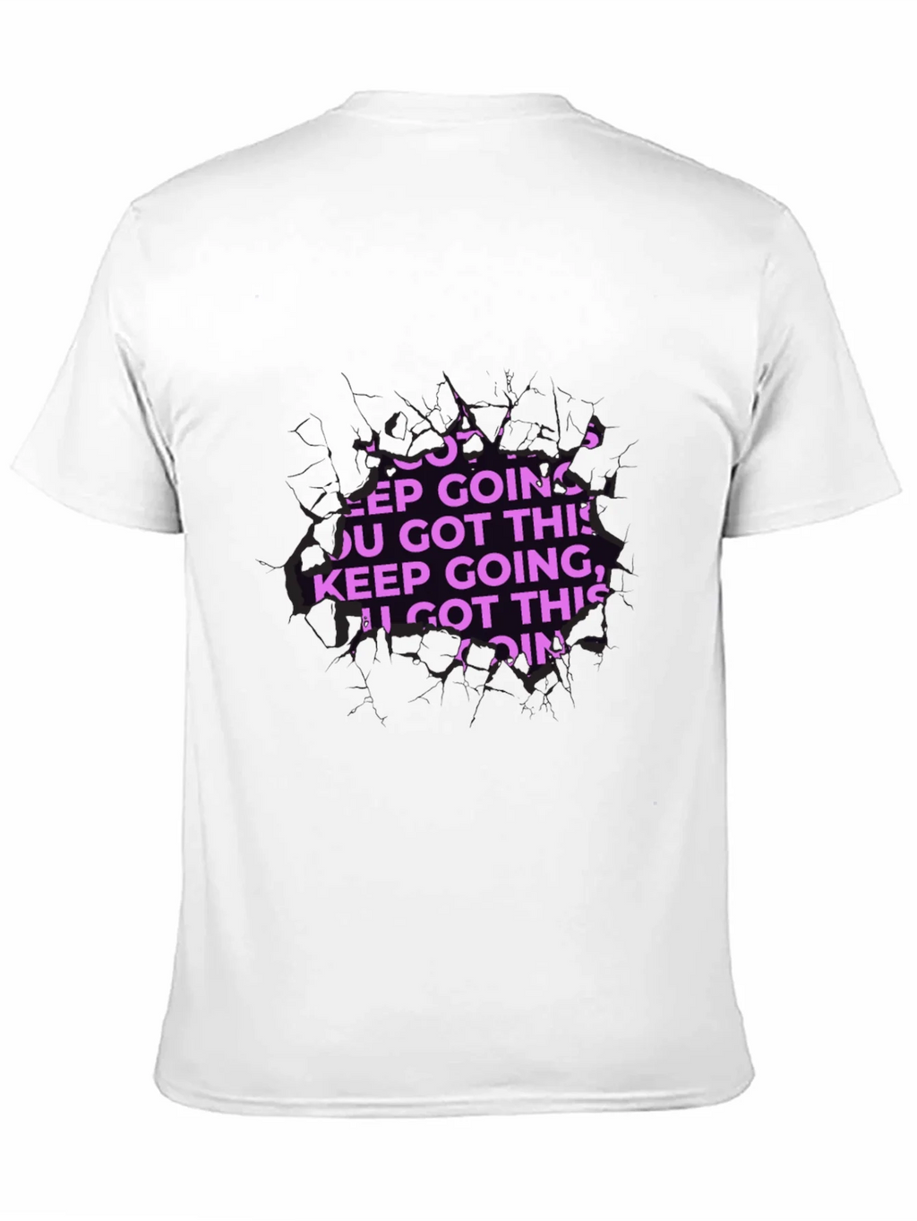 Motivational Keep Going Graphic Black T-Shirt product image 10
