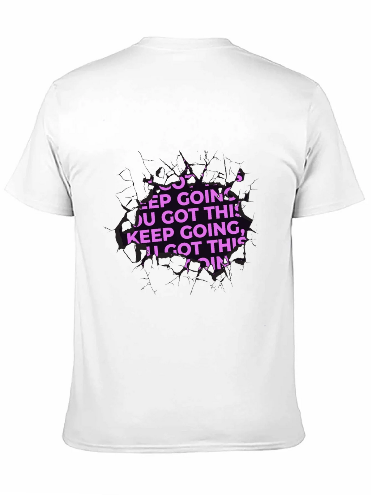 Motivational Keep Going Graphic Black T-Shirt product image 10