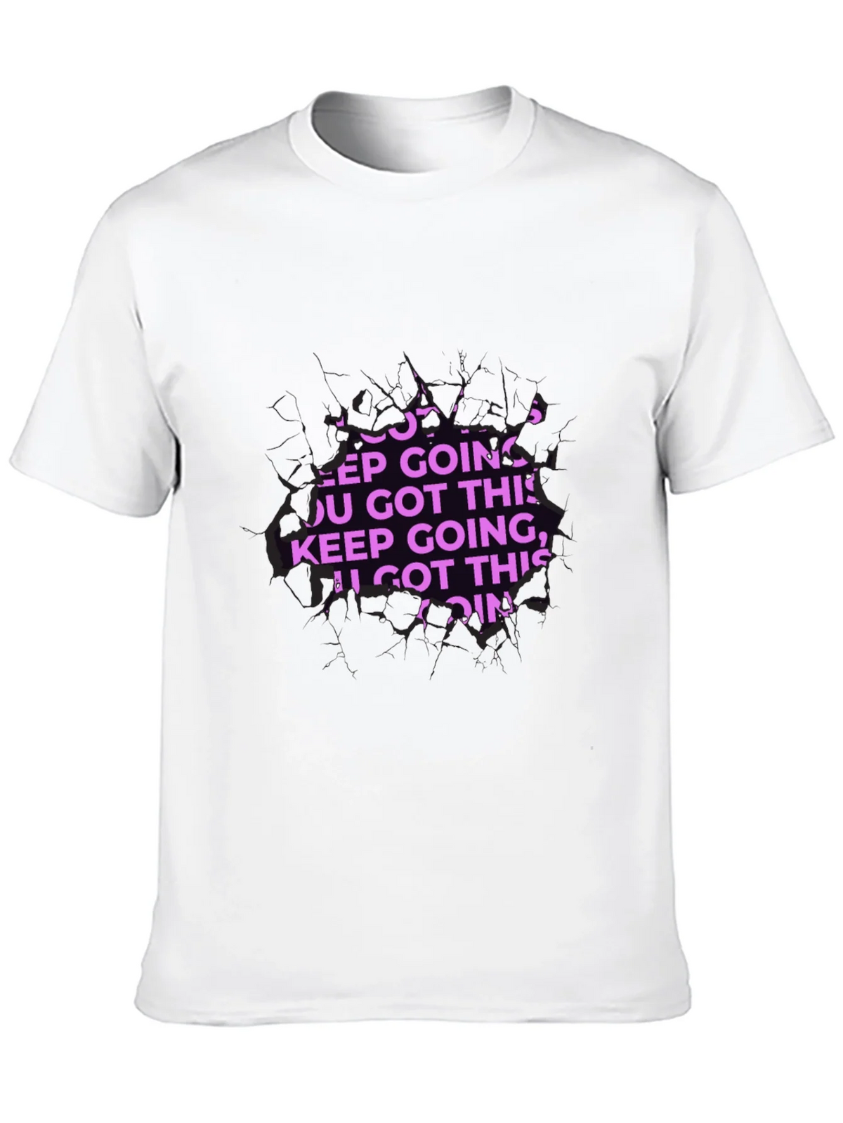 Motivational Keep Going Graphic Black T-Shirt product image 9