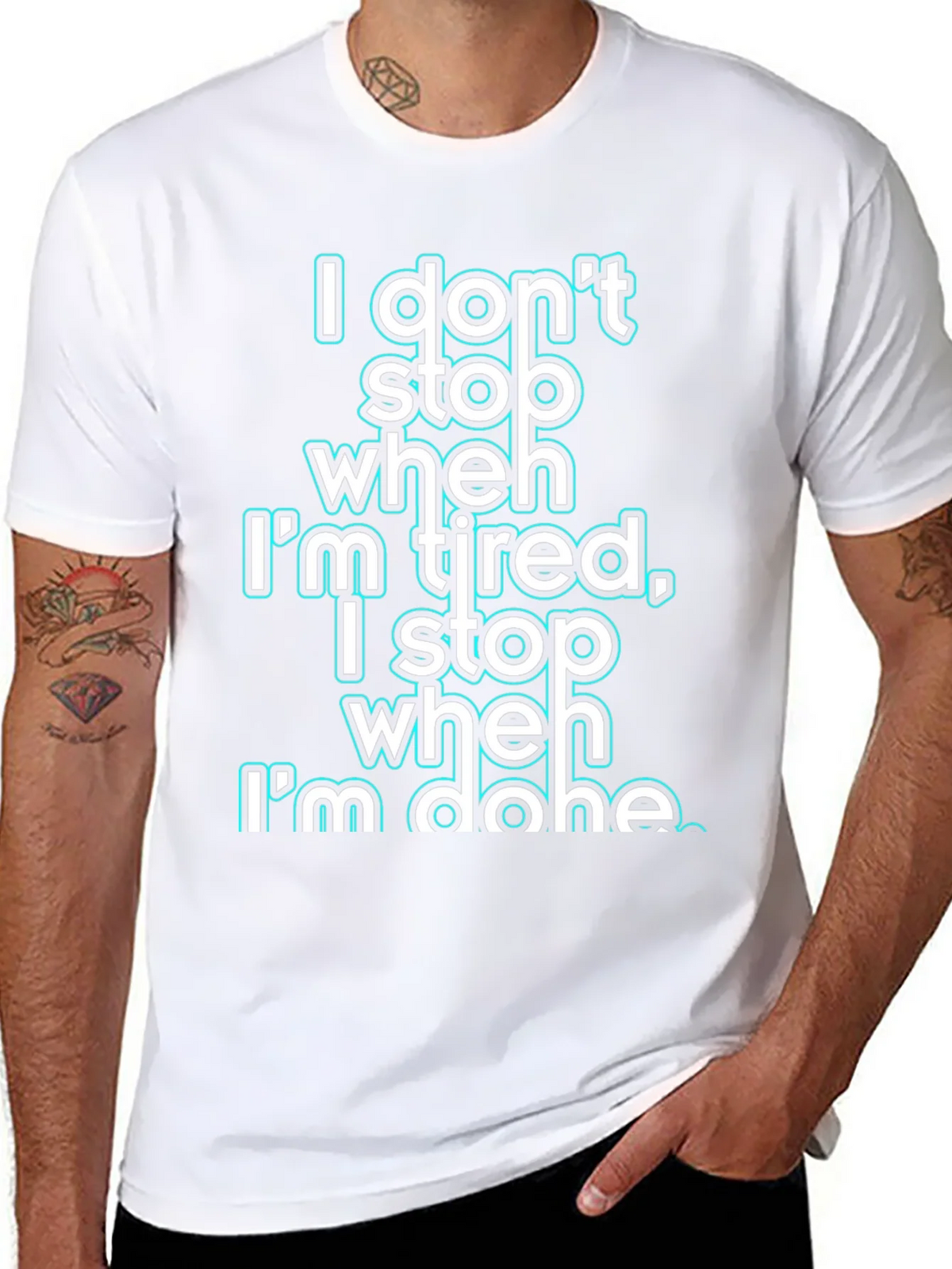 Motivational I Dont Stop When Im Tired Graphic Tee product image 7