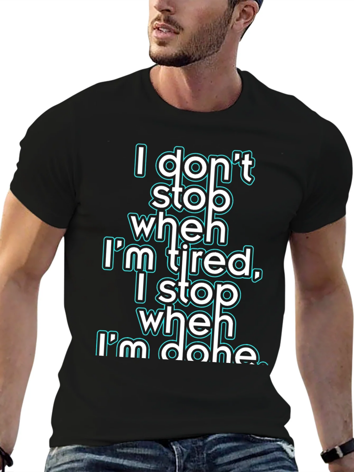 Motivational I Dont Stop When Im Tired Graphic Tee product image 6