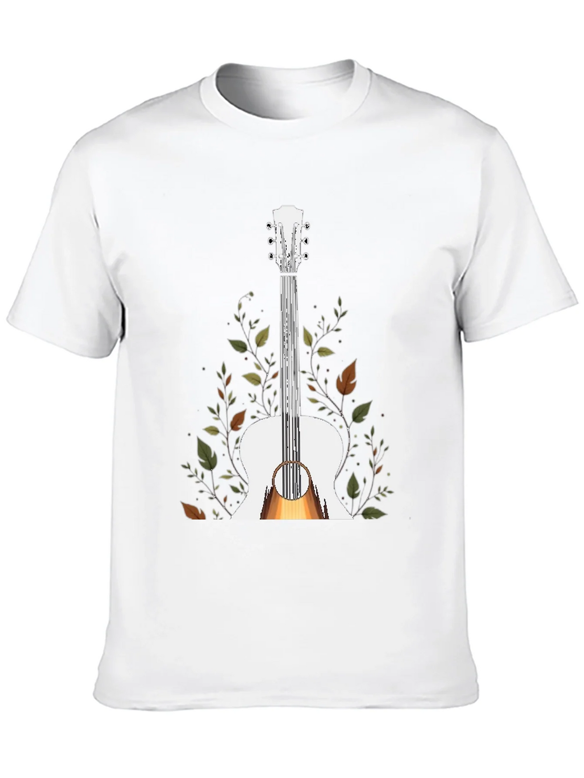 Guitar & Foliage Graphic T-Shirt - Black product image 2