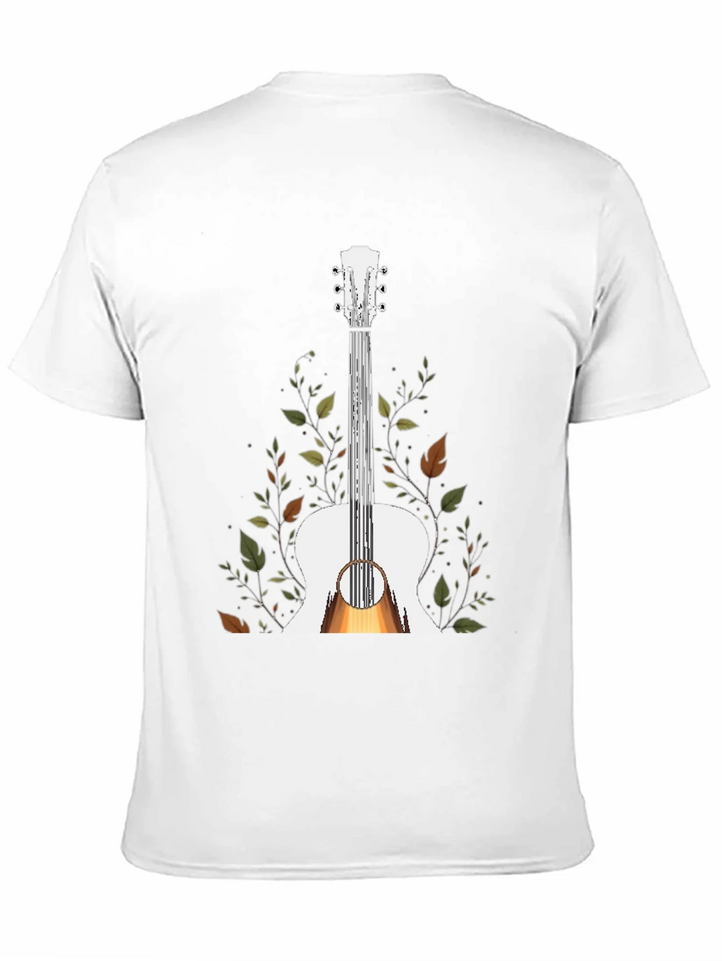 Guitar & Foliage Graphic T-Shirt - Black product image 3