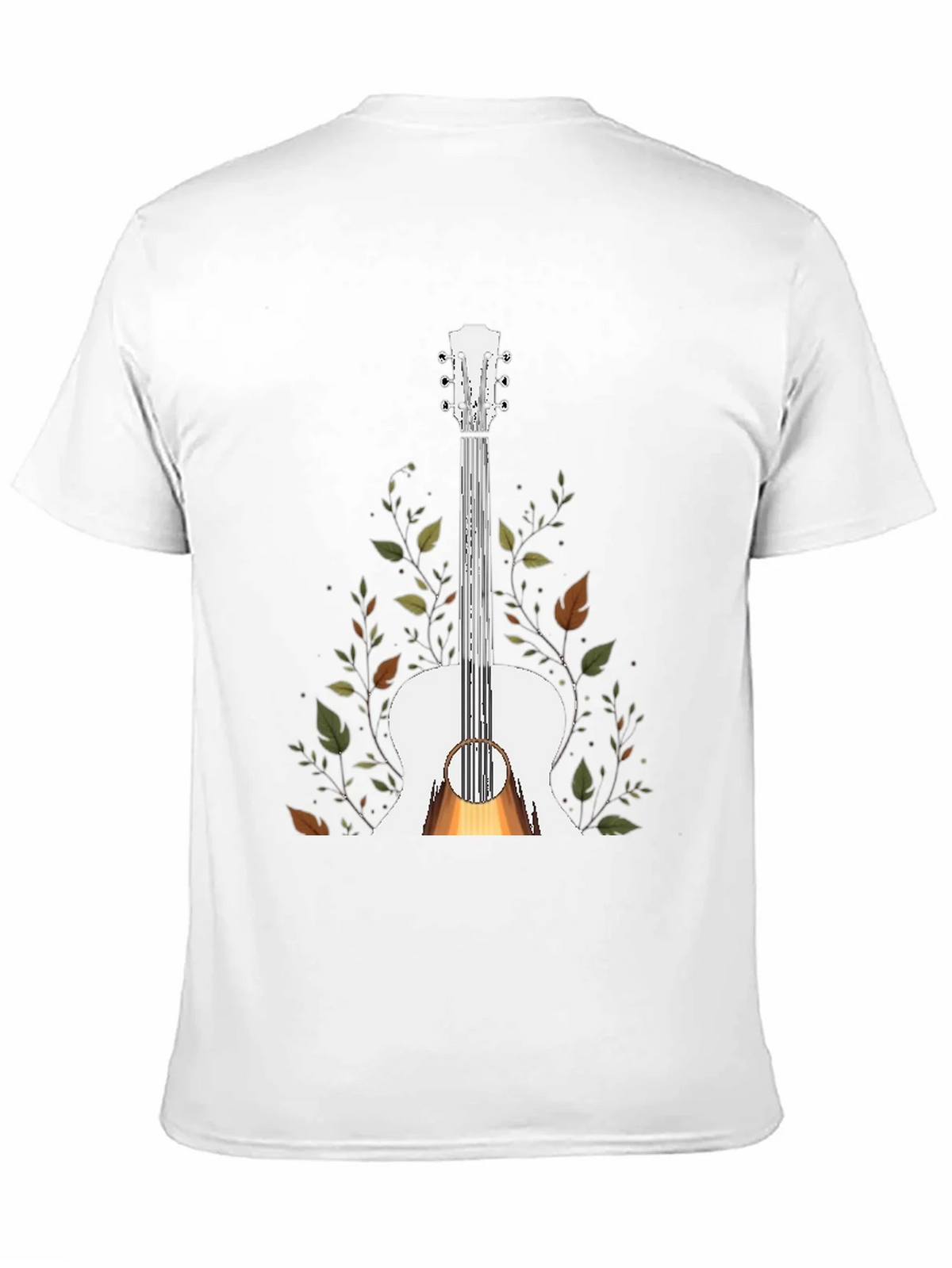 Guitar & Foliage Graphic T-Shirt - Black product image 3