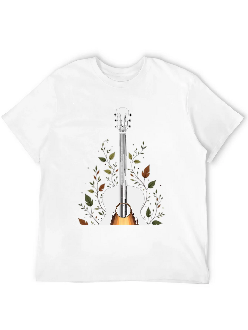 Guitar & Foliage Graphic T-Shirt - Black product image 4