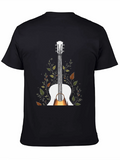 Guitar & Foliage Graphic T-Shirt - Black product image 1