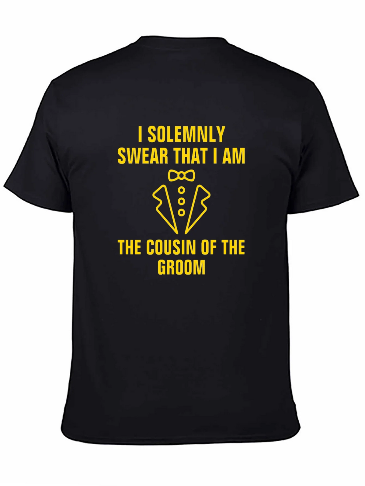 Cousin of the Groom Black Graphic T-Shirt product image 4