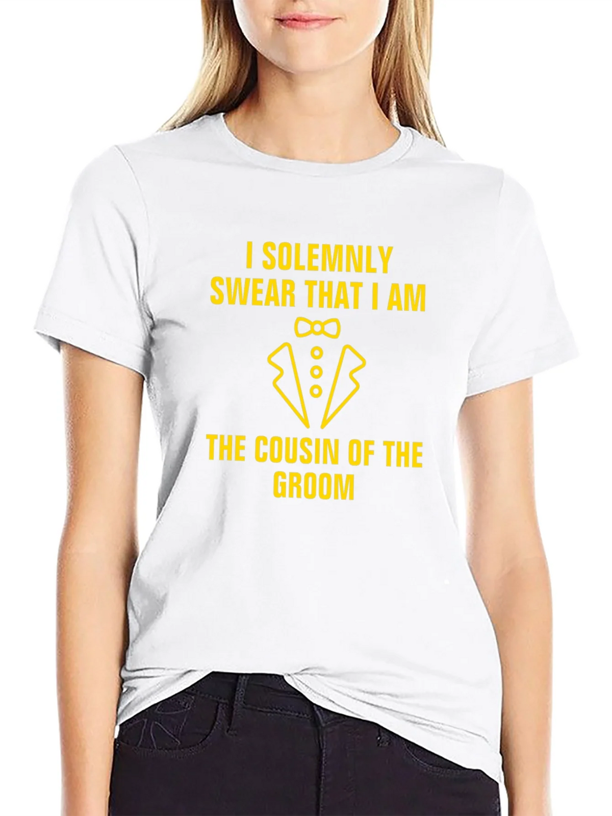 Cousin of the Groom Black Graphic T-Shirt product image 8