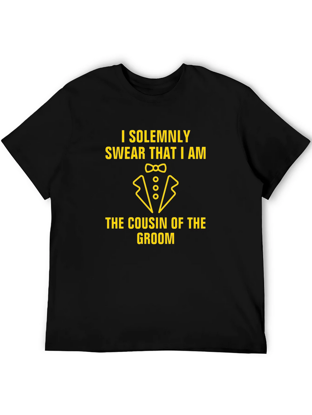 Cousin of the Groom Black Graphic T-Shirt product image 5