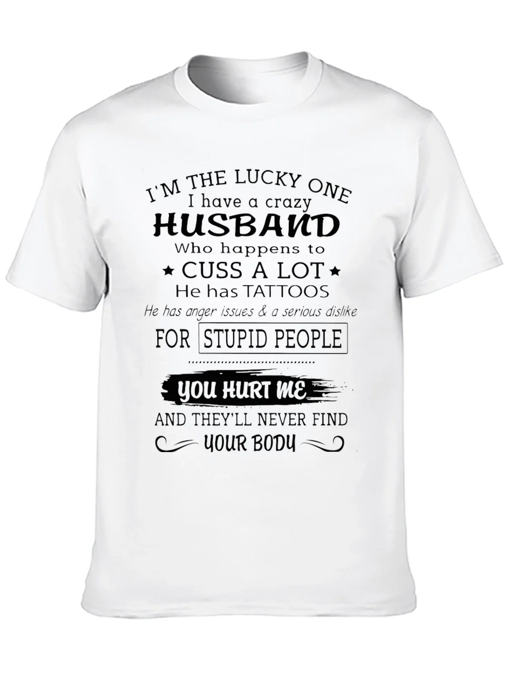 Crazy Husband Novelty Graphic T-Shirt product image 3