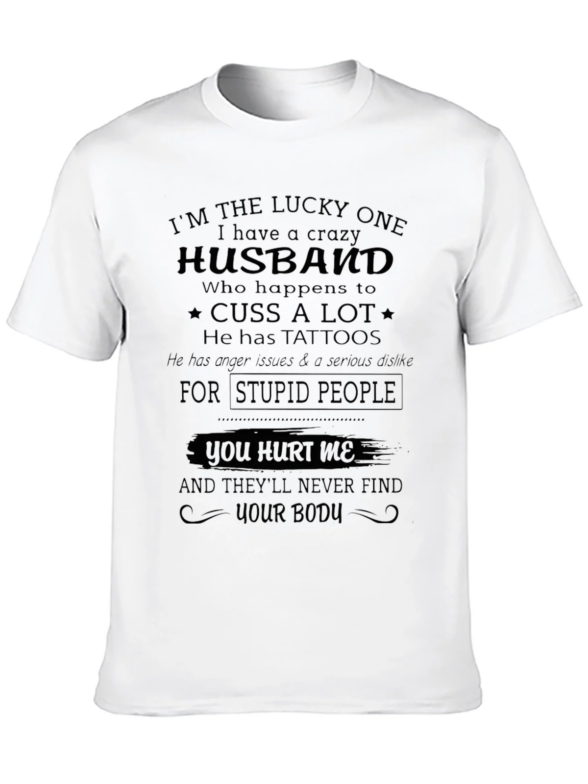 Crazy Husband Novelty Graphic T-Shirt product image 3