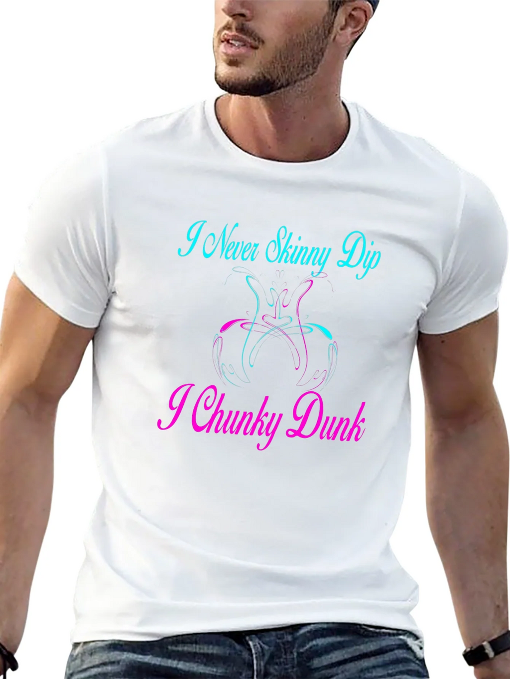 I Never Skinny Dip I Chunky Dunk Graphic T-Shirt product image 12