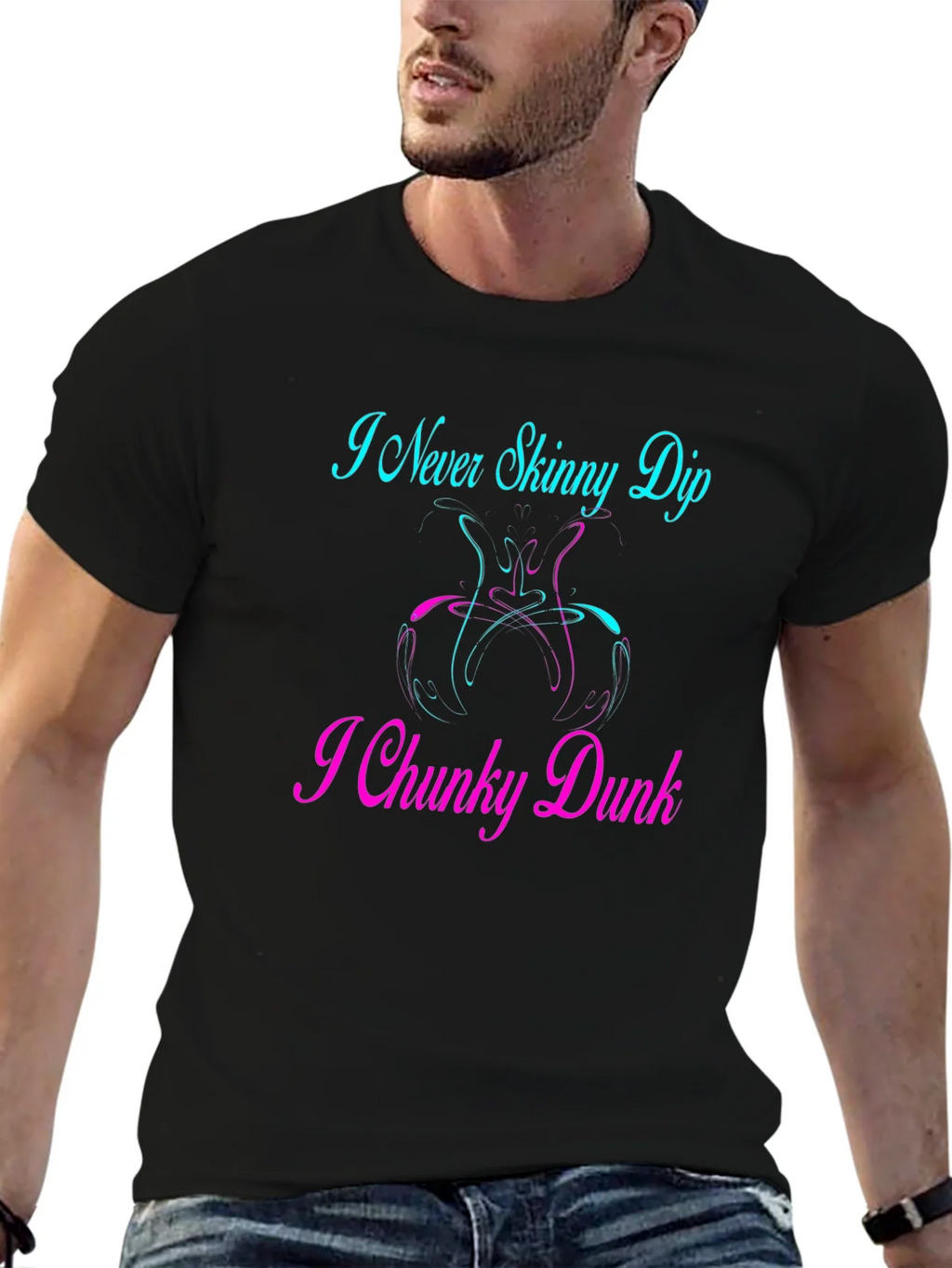I Never Skinny Dip I Chunky Dunk Graphic T-Shirt product image 6