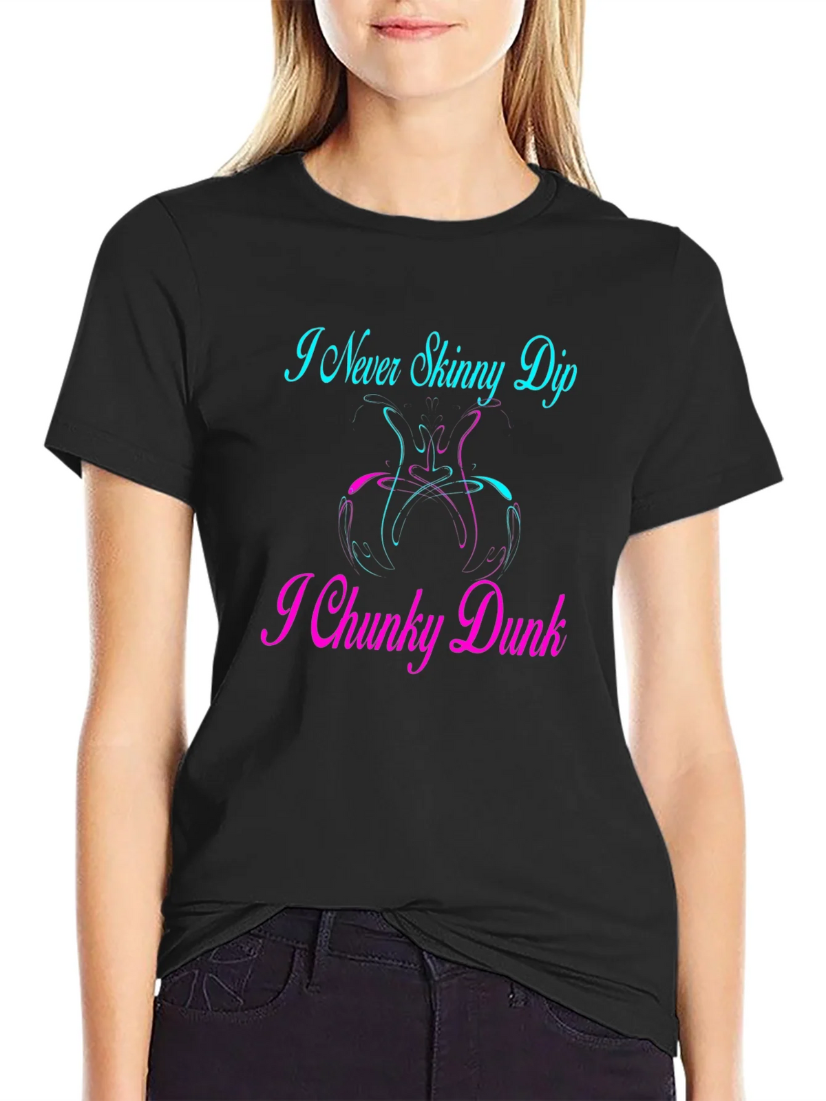I Never Skinny Dip I Chunky Dunk Graphic T-Shirt product image 2