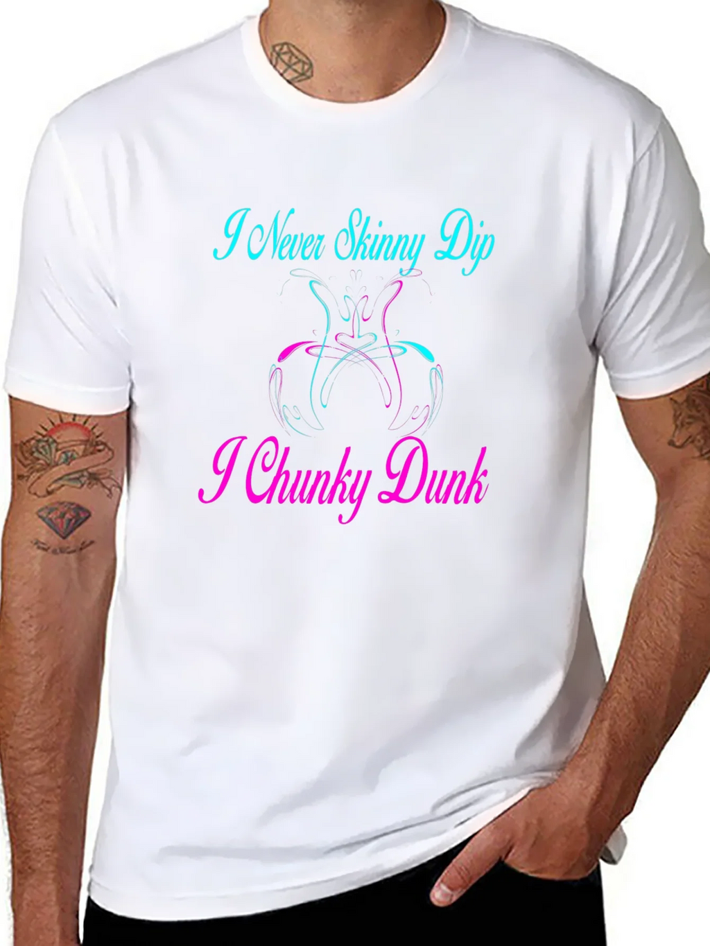 I Never Skinny Dip I Chunky Dunk Graphic T-Shirt product image 7