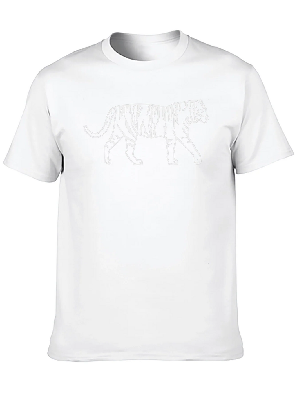 Striking Tiger Graphic Tee - Black Cotton Shirt product image 7