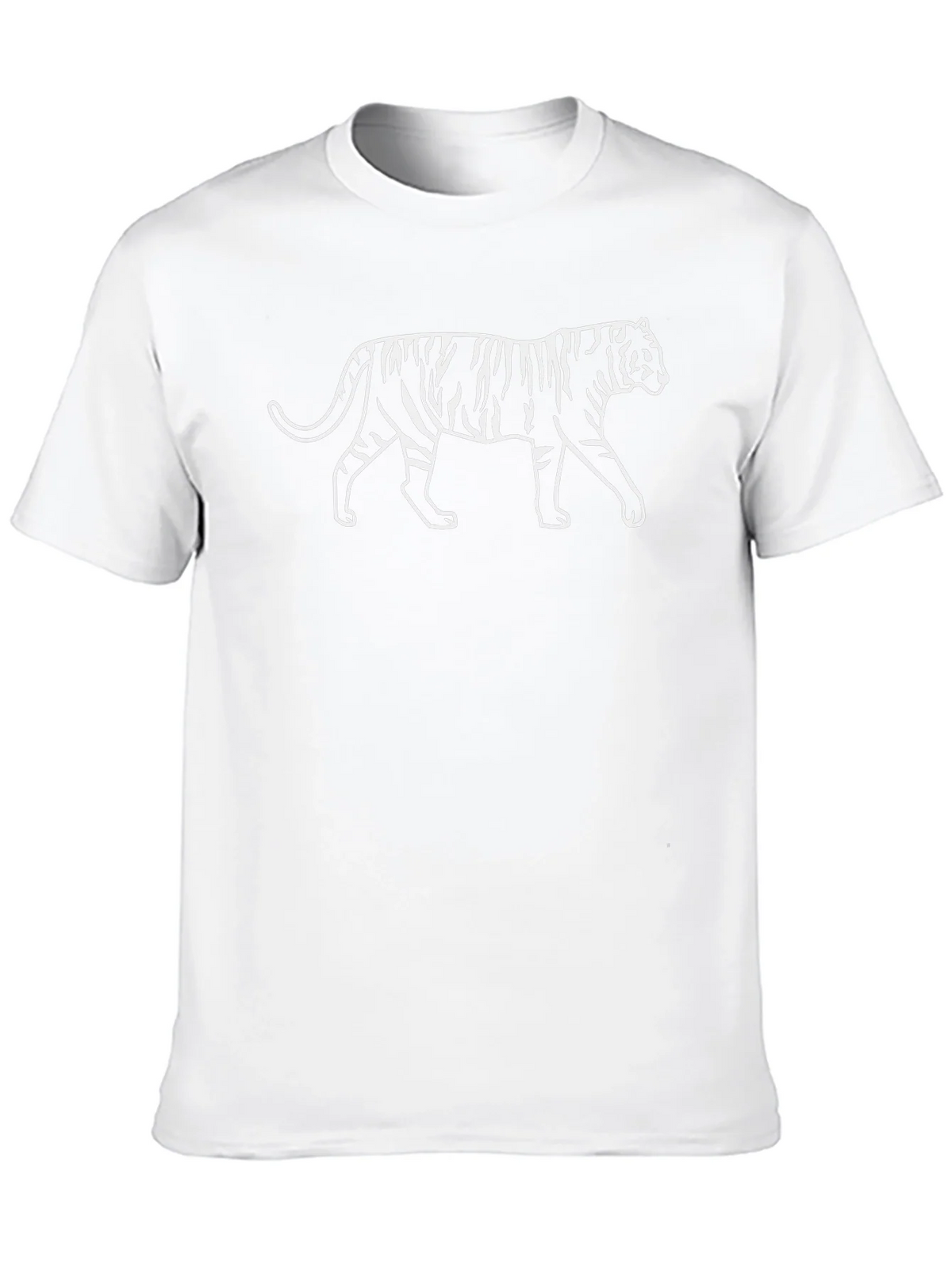 Striking Tiger Graphic Tee - Black Cotton Shirt product image 7