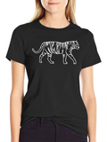 Striking Tiger Graphic Tee - Black Cotton Shirt product image 1