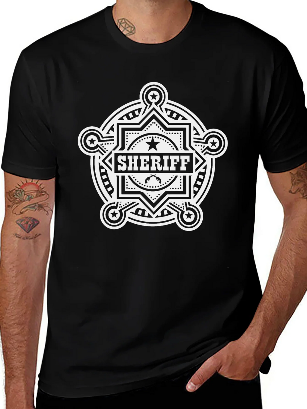 Sheriff Badge Graphic Tee - Western Style T-Shirt product image 1