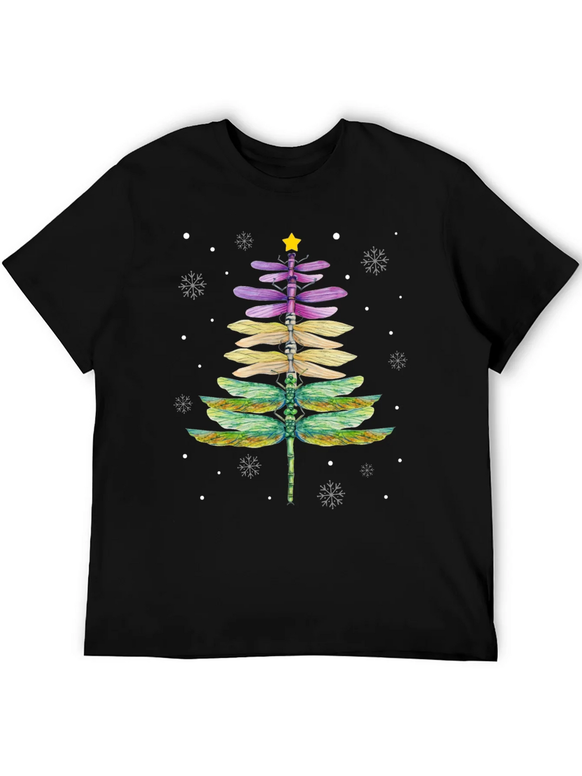 Dragonfly Christmas Tree T-Shirt product image 5