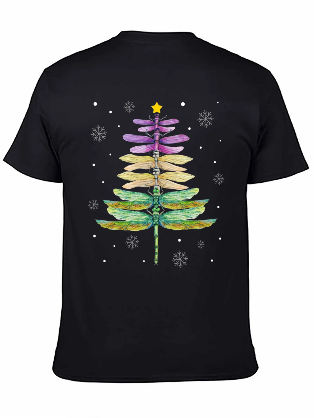 Dragonfly Christmas Tree T-Shirt product image 4