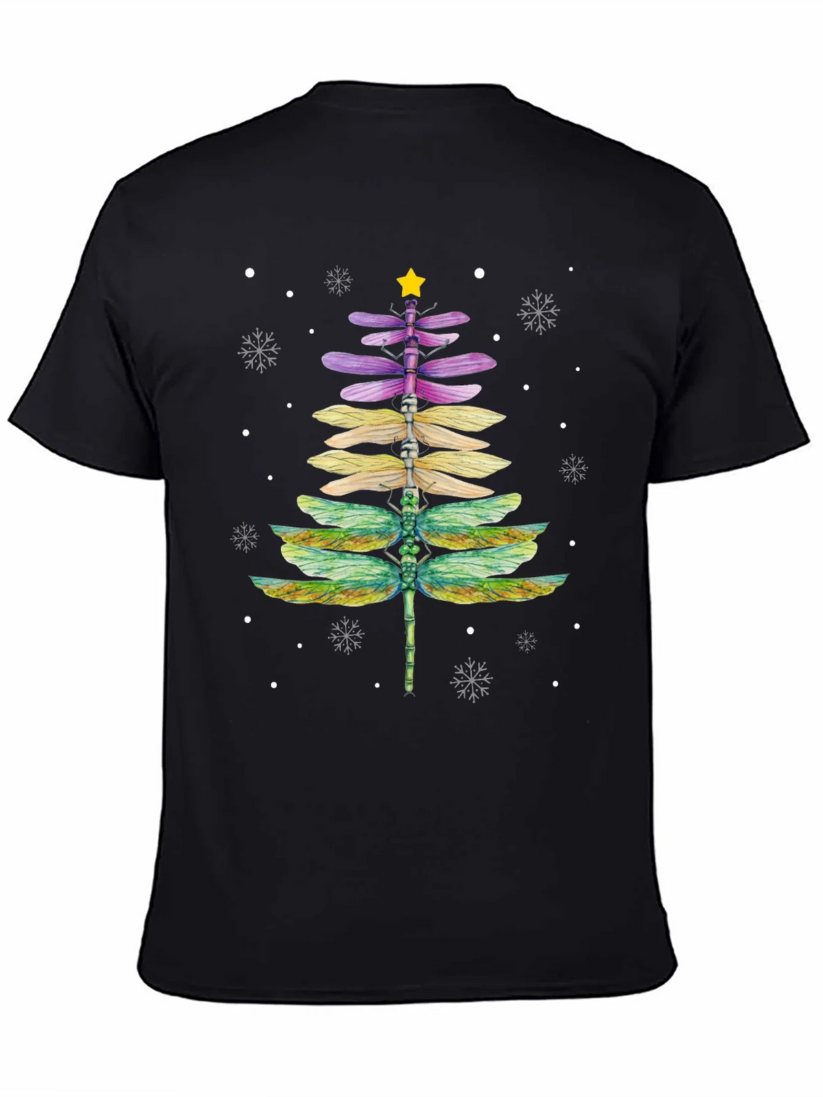 Dragonfly Christmas Tree T-Shirt product image 4
