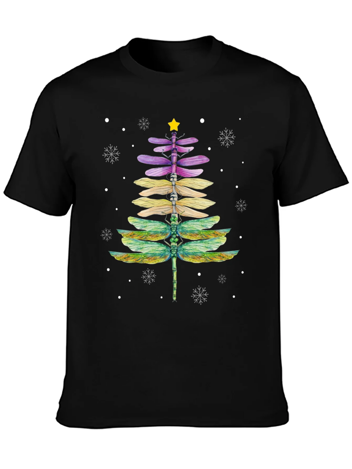 Dragonfly Christmas Tree T-Shirt product image 3