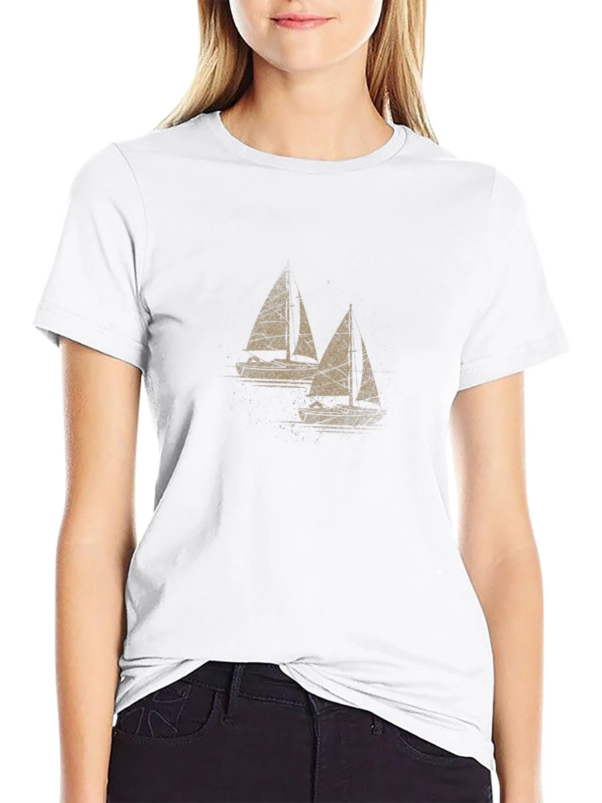 Sailboat Graphic Tee - Mens Black Cotton T-Shirt product image 8