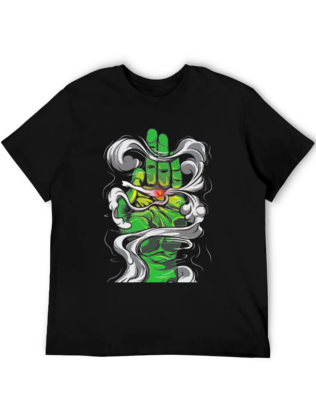 Green Hand Smoke T-Shirt product image 5