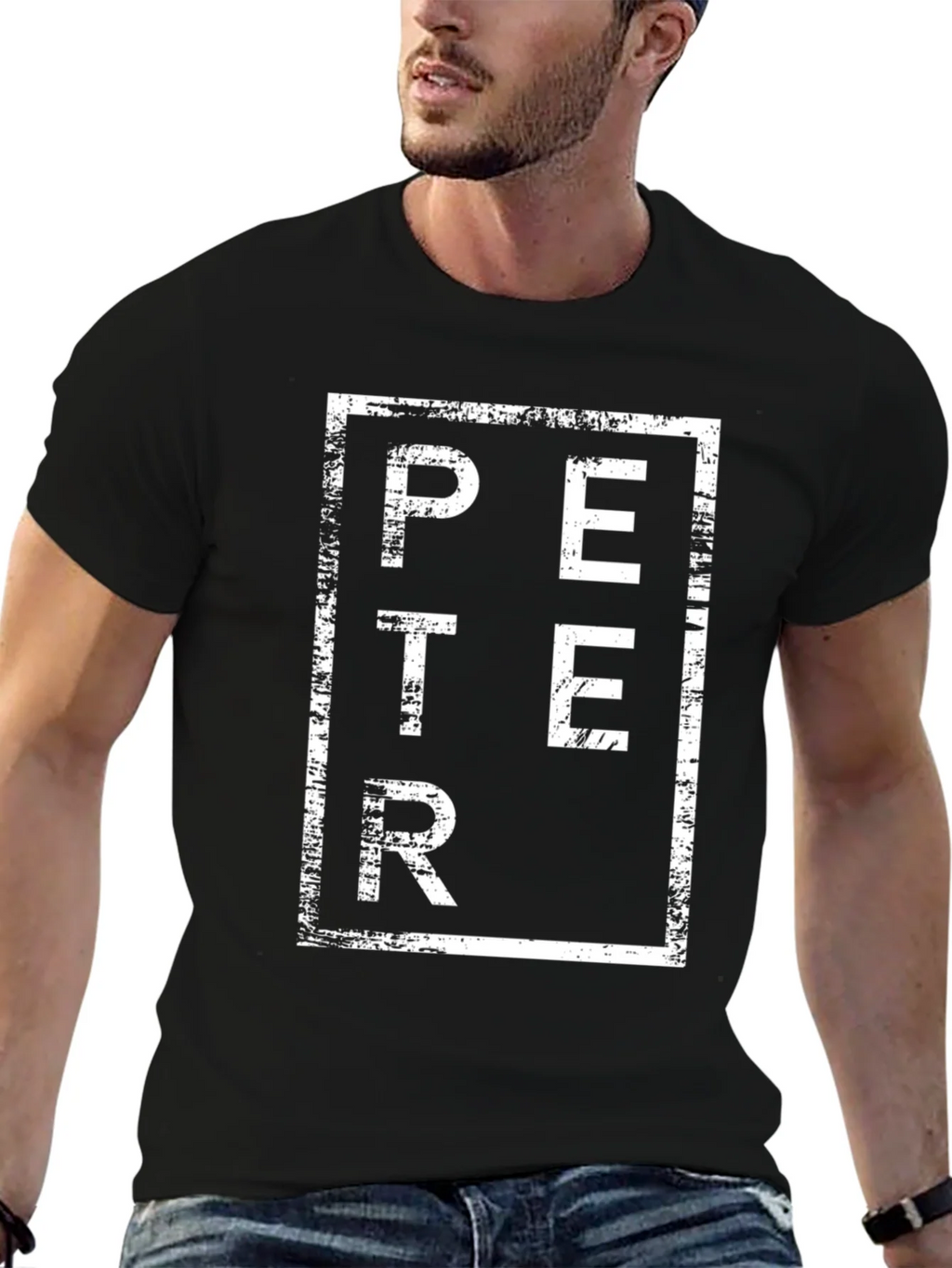 Peter Graphic Tee - Black Cotton Blend product image 6