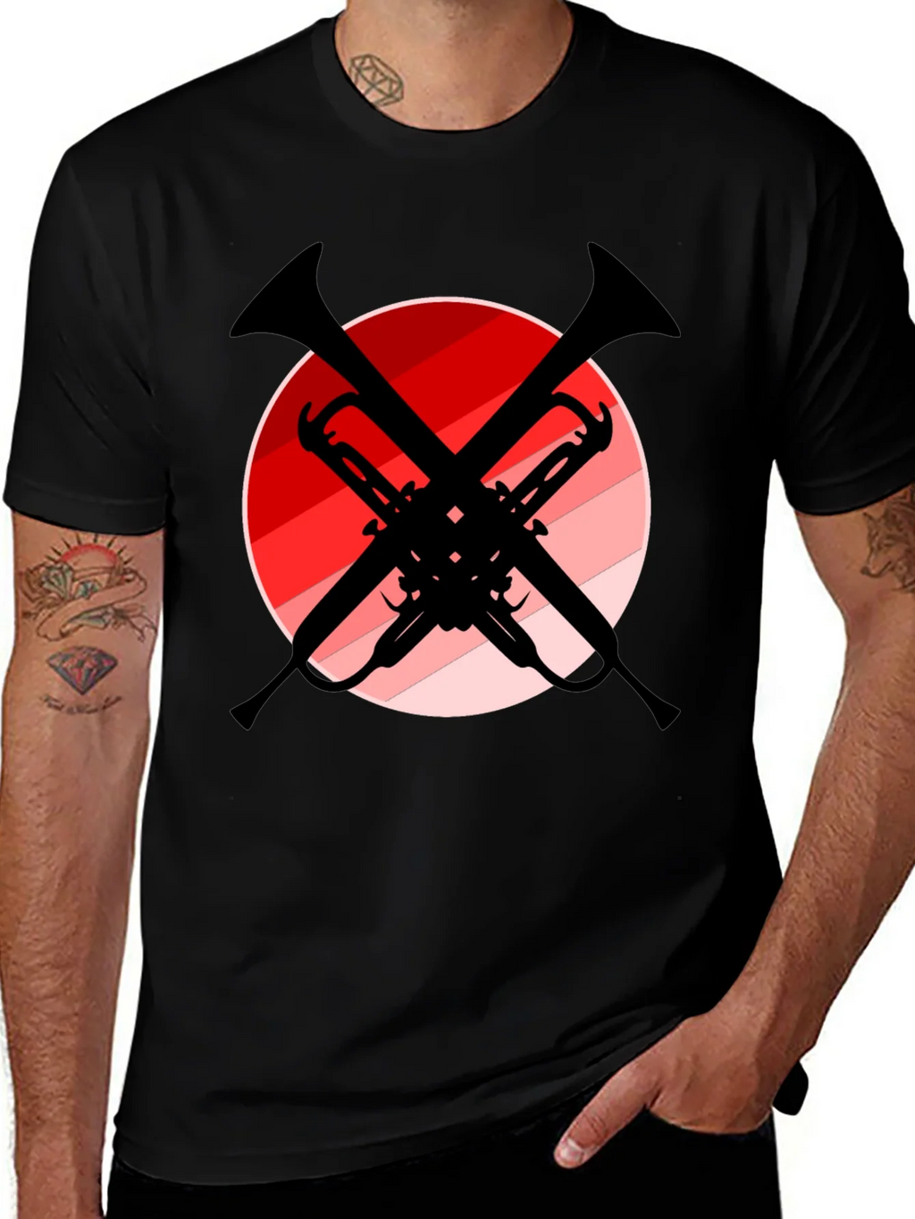 Trumpet Cross T-Shirt - Music Lover Tee product image 1