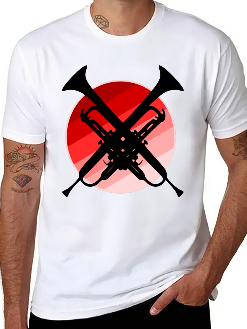 Trumpet Cross T-Shirt - Music Lover Tee product image 4