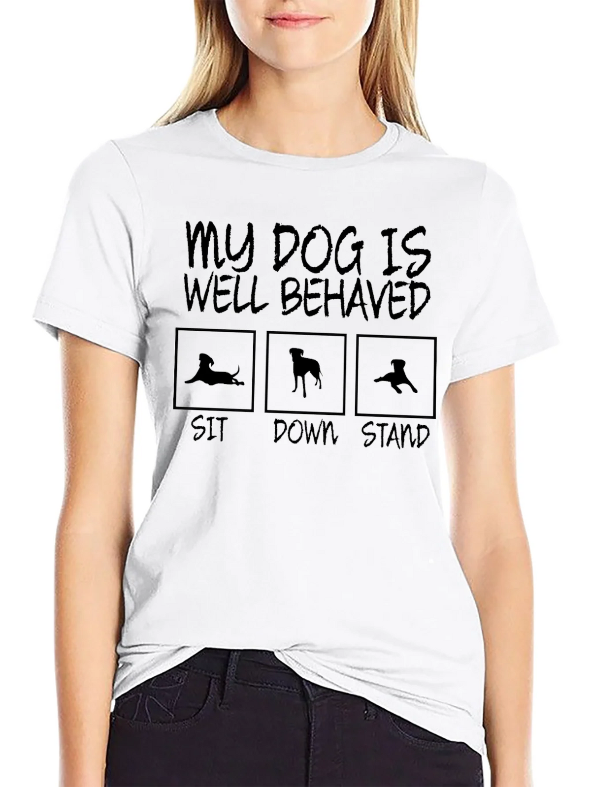 Funny Dog Training T-Shirt: Well Behaved product image 5