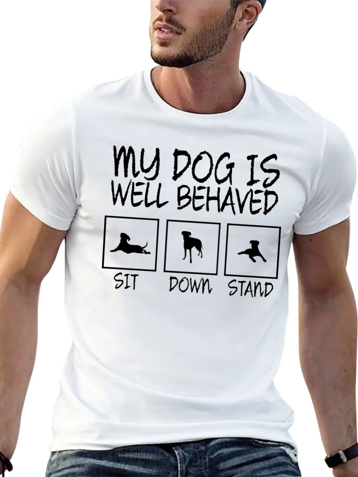 Funny Dog Training T-Shirt: Well Behaved product image 9