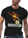 Soccer Club Graphic Tee - Stylish Black Cotton T-Shirt product image 1