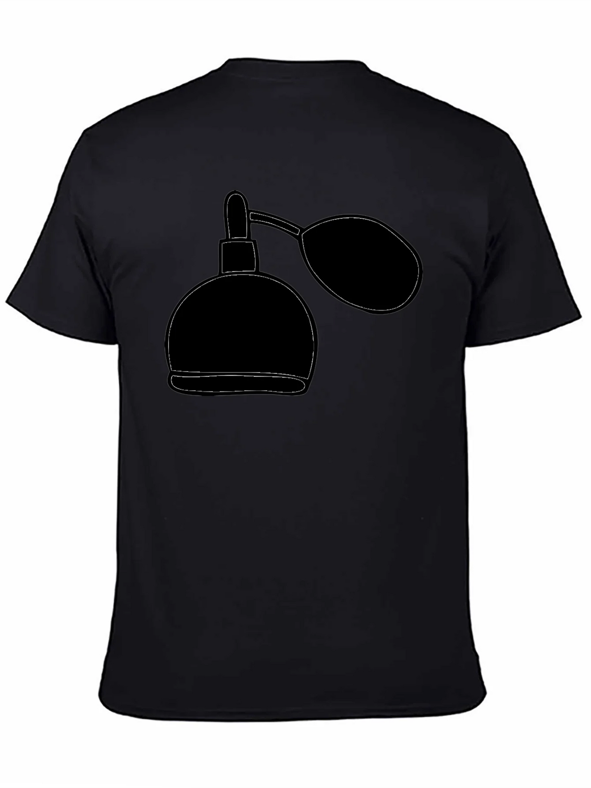 Retro Perfume Bottle Graphic Tee - Stylish Black T-Shirt product image 2