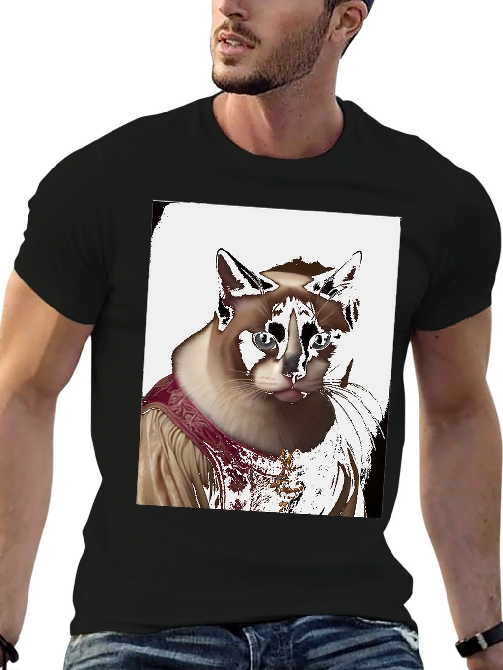 Regal Cat Portrait T-Shirt product image 5