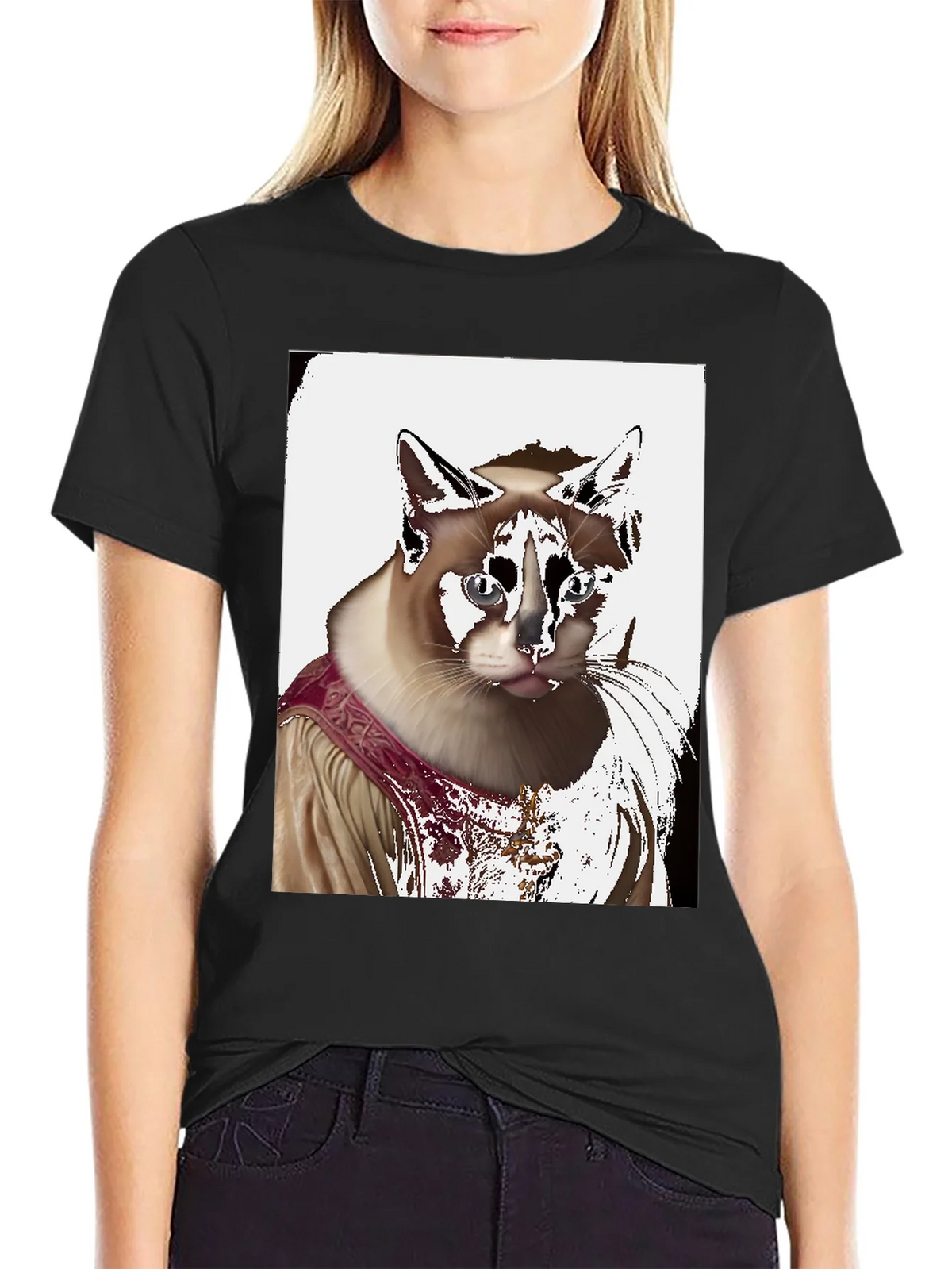 Regal Cat Portrait T-Shirt product image 2