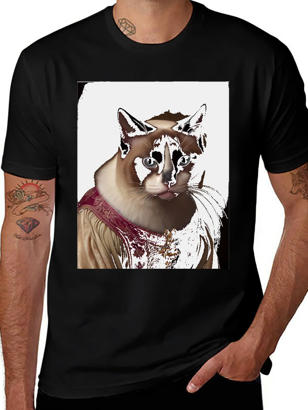 Regal Cat Portrait T-Shirt product image 1