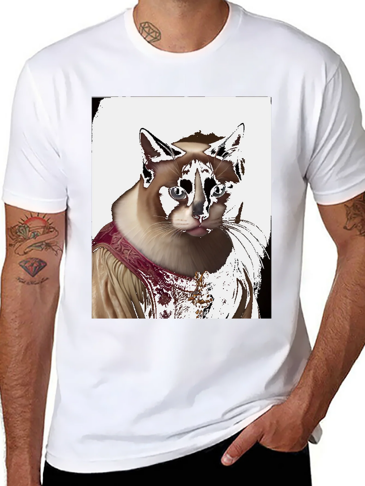 Regal Cat Portrait T-Shirt product image 6
