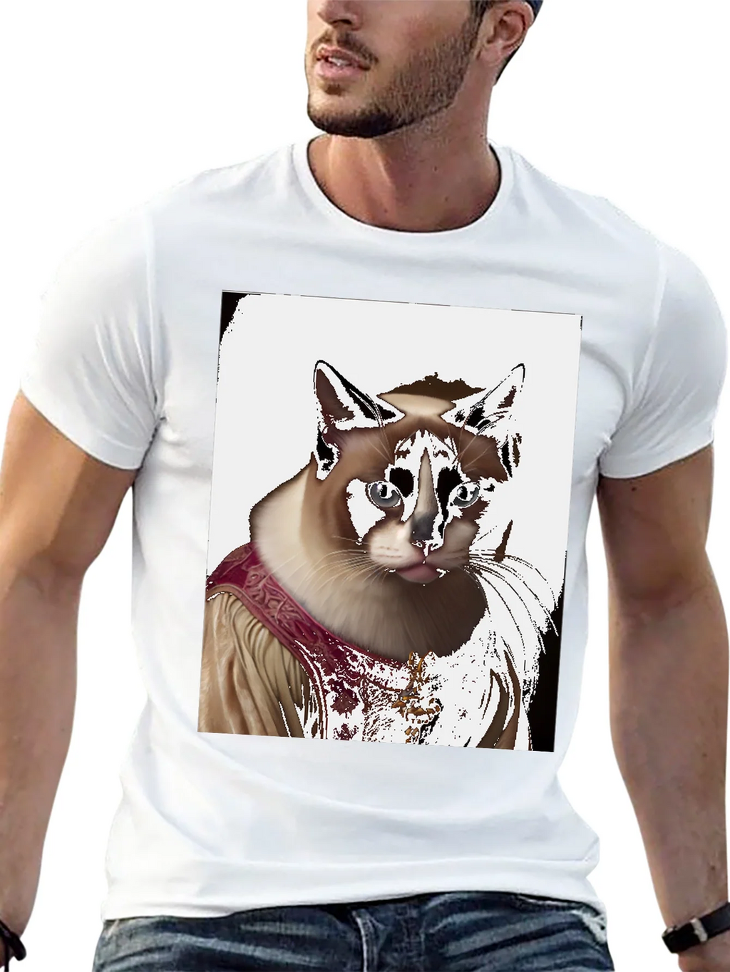 Regal Cat Portrait T-Shirt product image 10